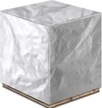 1 Pcs Silver 48" x 60" x 48" Heavy Duty Pallet Covers Outdoor PE Waterproof Pallet Cover Silver Tarp Waterproof for Construction Outdoor Storage - Image 2