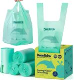 1.2 Gallon 200 Counts Small Green Trash Bags with Handle, Ocean Fishing Nets Upcycling, Sage & Sea Salt Scented, Plastic Garbage Bags, Waste Bag for Kitchen, Bathroom, Office and Pets - Image 2