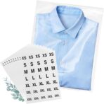 100 Count T Shirt Bags, Cellophane Bags Clear Poly Bags Plastic Bags For Packing Clothing Self Sealing Bag With10 Pcs Size Stickers (9 * 12) - Image 2