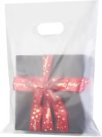 100 Pack Clear Plastic Bags, 9"x12" Merchandise Bags With Die Cut Handles for Retail, Small Business, Boutique Stores, Gifts - Image 2