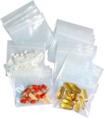 100 Packs Pill Bags 6 mil Sturdy 3x2.75 inch Pill Pouches BPA Free Seal Waterproof Handy Reusable Pill Bags for Travel Small Plastic Bags for Pill Organizer, Jewelry and Small Craft Pieces - Image 2