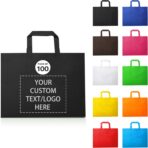 100 Reusable Shopping Bags custom bags with logo-Ideal for Company Promotions, commercial advertising,grocery bags - Image 2
