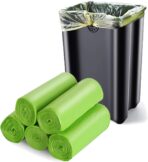 13-15 Gallon Trash Bags Plant Based Garbage Bags Recycling Unscented Tall Kitchen Trash Bags for Kitchen, Yard, Lawn,Office(75 Counts, Green) - Image 2