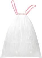 13 Gallon Trash Bags Drawstring, Pack of 28 Garbage Bags for Kitchen and Home Use, 63x70cm Size, 12g/pcs, Unscented, White - Image 2