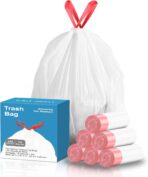 13.2 Gallon Tall Kitchen Drawstring Trash Bags, 120 Count Pre-separated Garbage Bags, Unscented, Leak Proof, Waste Bag for Kitchen, Office, Home - Image 2