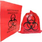 150pcs 16.5x20in/42x51cm Red Biohazard Waste Bags With Hazard Symbol Disposable Hazardous, Trash Liners for Infectious Waste Disposal - Image 2