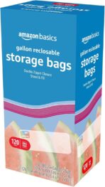 Amazon Basics Reclosable Gallon Food Storage Bags, BPA Free, 120 Count - Image 6