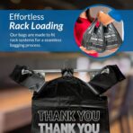 Reli. Thank You Plastic Bags | 100 Pack | (11.5" x 6.5" x 21"), Black | Plastic Bags with Handles | Ideal for Grocery, Shopping, Food Take Out, Restaurants, Small Business - Image 5
