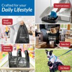 Reli. Thank You Plastic Bags | 100 Pack | (11.5" x 6.5" x 21"), Black | Plastic Bags with Handles | Ideal for Grocery, Shopping, Food Take Out, Restaurants, Small Business - Image 7