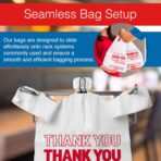 Reli. Plastic Bags Thank You (1050 Count) | White Grocery Bags with Handles | Shopping (Plastic) - Image 5