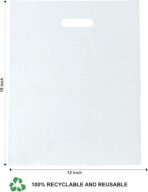 1000 Clear Plastic Bags With Handles 12"x15" Merchandise 1.25Mil Thick Glossy Retail Shopping for Small Business Boutique Clear Gift for Shopping, Clothing and Trade Show - Image 3