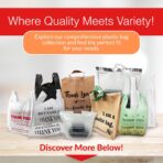 Reli. Plastic Bags Thank You (1050 Count) | White Grocery Bags with Handles | Shopping (Plastic) - Image 4