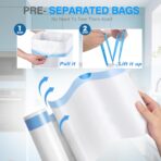 Charmount Small Trash Bags 4 Gallon, 200 Count Drawstring Mini Garbage Bags, Plastic Trash Can Liners for Bathroom Accessories, Bedroom, Dorm Room Essentials, Office - Image 5