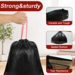 O2frepak 33 Gallon Drawstring Tall Kitchen Trash Bags,Clean Fresh Scent and Heavy Duty Garbage Bags(30 Count,80x100cm) - Image 3
