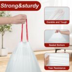 O2frepak 13 Gallon Drawstring Tall Kitchen Trash Bags,Clean Fresh Scent and Heavy Duty Garbage Bags(100 Count,60x70cm) - Image 3
