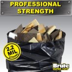 Brute Super Tuff Heavy Duty 2.2 MIL Contractor Bags, Extra Large Trash Bags, Twist Tie Closure, Black, 55 Gallon, 15 Count - Image 3