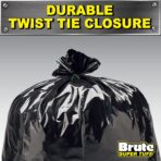 Brute Super Tuff Heavy Duty 2.2 MIL Contractor Bags, Extra Large Trash Bags, Twist Tie Closure, Black, 55 Gallon, 15 Count - Image 4