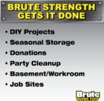 Brute Super Tuff Heavy Duty 2.2 MIL Contractor Bags, Extra Large Trash Bags, Twist Tie Closure, Black, 55 Gallon, 15 Count - Image 5