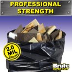 Brute Super Tuff Heavy Duty 2.0 MIL Contractor Bags, Large Trash Bags, Twist Tie Closure, Black, 42 Gallon, 20 Count - Image 3