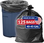 Reli. SuperValue 40-45 Gallon Trash Bags | 125 Count | Made in USA | Heavy Duty | Black Multi-Use Garbage Bags - Image 2
