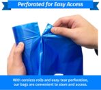 Reli. SuperValue 55-60 Gallon Recycling Bags | 75 Count | Blue Trash Bags | Made in the USA - Image 6