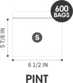 24/7 Bags- Sandwich Zip Storage Bags, 600 Count, Single Zipper Seal, Easy Grip Open Tabs, Write-On Space, BPA-Free & Heavy Duty, Microwave Safe, Non-StandUp - Image 3