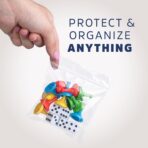 3" x 3" Zip Bags - 1000 Count, Small, Clear Plastic Reclosable Zipper Poly Baggies, 2 Mil, with Resealable Zip Top Lock for Packaging Jewelry, Coins, Pills, Candy, Beads, Seeds & More. - Image 7