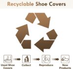 Recycable Shoe Covers Disposable - Black Shoe Covers for Indoors,50Pcs Booties for Shoe cover,Fits Up To 11 US Men and 13 US Women Size,Recyclable Non-Woven Fabric - Image 9
