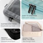 Aerotrunk Compression Packing Cubes for Travel - Luggage Organizer Bags - Double Zipper Packing Cubes for Suitcases (6-Pack, Teal) - Image 7