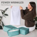 Aerotrunk Compression Packing Cubes for Travel - Luggage Organizer Bags - Double Zipper Packing Cubes for Suitcases (6-Pack, Teal) - Image 9