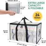 BALEINE 6-Pack Oversized Moving Bags with Reinforced Handles, Heavy-Duty Storage Tote for Clothes, Moving Supplies (Clear, 6-Pack) - Image 3