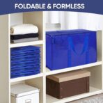 TICONN 6 Pack Extra Large Moving Bags Heavy Duty with Zippers & Carrying Handles, Durable Storage Bags Moving Boxes for Closet Organizers and Storage (6 Pack, Blue) - Image 9