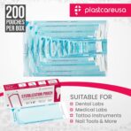 Self Sealing Sterilization Pouches 3.5" x 10" - Latex-Free, Color Changing Indicator (200 Count) by PlastCare USA - Image 3