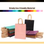 qiqee Medium Size Paper Gift Bags With Handles 10.6"x8.3"x4.3" 16 Solid Colors Party Favor Bags（16-Packs） - Image 4