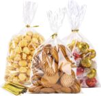 LOKIQNG Cellophane Bags Plastic Gift Bag Clear Cookie Treat Bags with Twist Ties for Party Favor Bag(100PACK,6x10inch) - Image 2