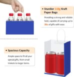 BagDream Royal Blue Gift Bags with Handles Bulk 100Pack 5.25x3x8 Inch Small Kraft Paper Bags for Wedding, Party Favors, Business, Retail, Blue Paper Gift Sacks - Image 4