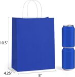 BagDream Royal Blue Gift Bags Medium Size 8x4.25x10.5 Kraft Blue Paper Bags with Handles Bulk 100Pcs for Wedding, Party Favors, Business, Retail, Grocery Paper Gift Sacks - Image 3