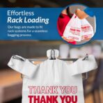 Reli. Thank You Plastic Bags | 150 Pack | (11.5" x 6.5" x 21"), White | Plastic Bags with Handles | Ideal for Grocery, Shopping, Food Take Out, Restaurants, Small Business - Image 5