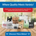 Reli. Thank You Plastic Bags | 150 Pack | (11.5" x 6.5" x 21"), White | Plastic Bags with Handles | Ideal for Grocery, Shopping, Food Take Out, Restaurants, Small Business - Image 8