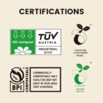 SUPERBIO 4 Gallon Compostable Drawstring Food Scrap Bags,15.1 Liter, 40 Count, 0.9 Mil,Heavy Duty Waste Bags, BPI, Seedling and OK compost INDUSTRIAL - Image 7