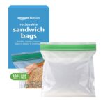 Amazon Basics Reclosable Sandwich Double Zipper Storage Bags, 100 Count, Pack of 1 - Image 3
