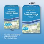 Amazon Basics Reclosable Freezer Quart Bags, BPA Free, 120 Count (Previously Solimo) - Image 3