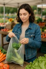 Plastic Roll Bags 10"x15", HDPE Produce Roll, 1 Roll 620 Bags - Image 3