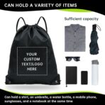 pack of 50 Custom Bags With Your Logo,Drawstring Backpacks Bulk String Bag,Great for Travelling, Gym and for Everyday Use (Custom black) - Image 5