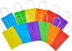 SUNCOLOR 24-Pack Rainbow Gift Bags with Handles, 8" Multi-Color Paper Party Favor Bags for Goodies. Birthdays, Events, Classrooms & Celebrations - Image 3