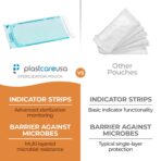 200 5.25 x 10 Self Sealing Sterilization Pouches - Autoclave Sterilizer Bags Pouch for Sterilizing Dental Medical Instruments and Cleaning Tools - Latex-Free, Color Changin Indicator by PlastCare USA - Image 4