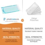 200 5.25 x 10 Self Sealing Sterilization Pouches - Autoclave Sterilizer Bags Pouch for Sterilizing Dental Medical Instruments and Cleaning Tools - Latex-Free, Color Changin Indicator by PlastCare USA - Image 6