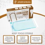 200 5.25 x 10 Self Sealing Sterilization Pouches - Autoclave Sterilizer Bags Pouch for Sterilizing Dental Medical Instruments and Cleaning Tools - Latex-Free, Color Changin Indicator by PlastCare USA - Image 8
