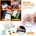 Pill Pouch Bags for Travel Pack of 400 - BPA Free 3 x 2.75 inch Pill Pouch - Pill Pouches for Medicine with Write on Label –Clear Ziplock Pill Baggies for Travel Medicine Organizer - Image 4