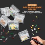 Pill Pouch Bags for Travel Pack of 400 - BPA Free 3 x 2.75 inch Pill Pouch - Pill Pouches for Medicine with Write on Label –Clear Ziplock Pill Baggies for Travel Medicine Organizer - Image 6